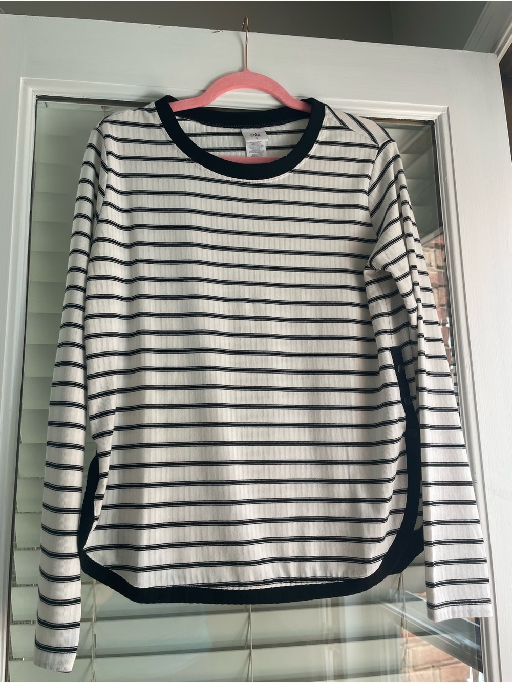 CAbi Black & White Striped Tee